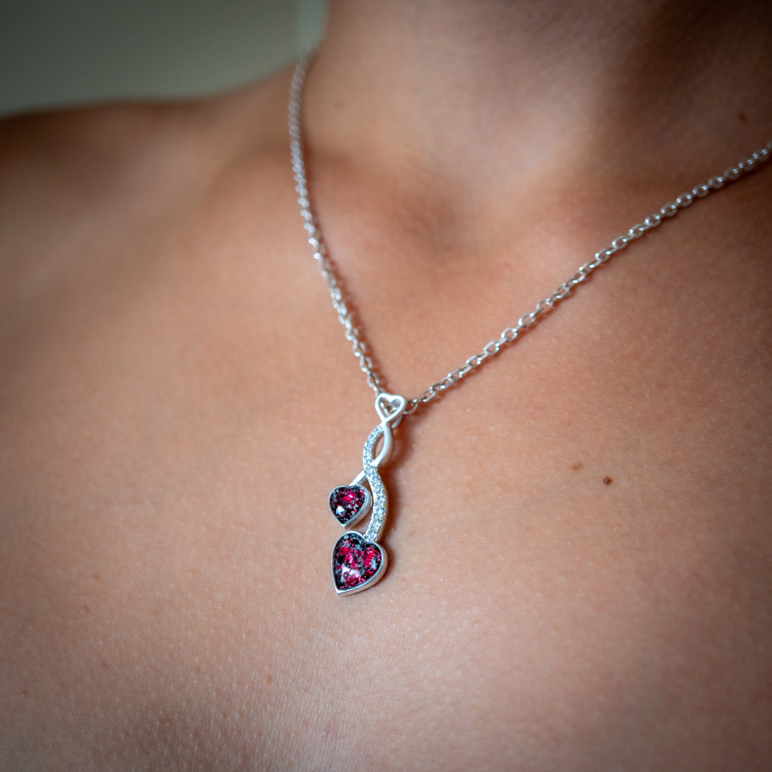 Ashes Necklace Entwined Hearts Pendant