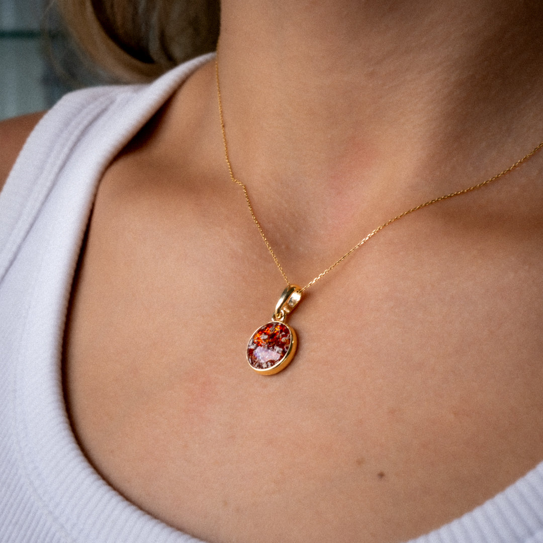 Ashes Round 9ct Gold Pendant