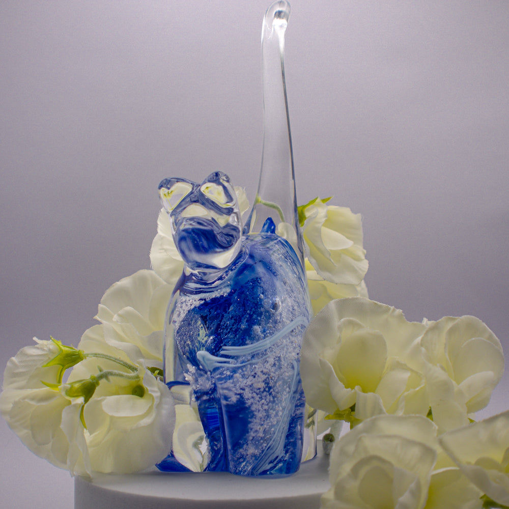 Ashes to Glass Cat - Royal Blue & Baby Blue