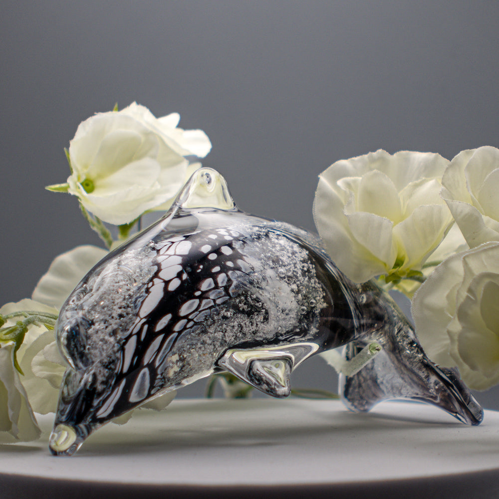 Ashes to Glass Dolphin - Marbled