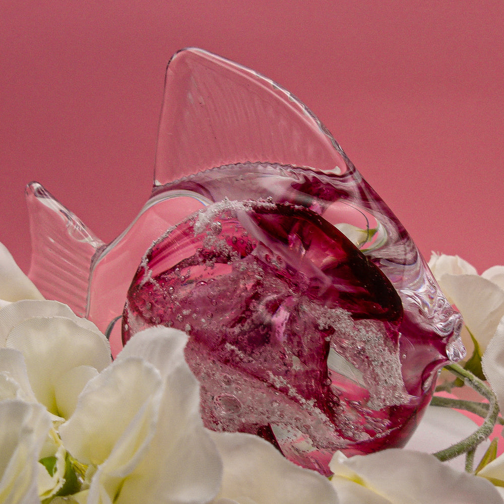 Ashes to Glass Fish - Ruby & Baby Pink