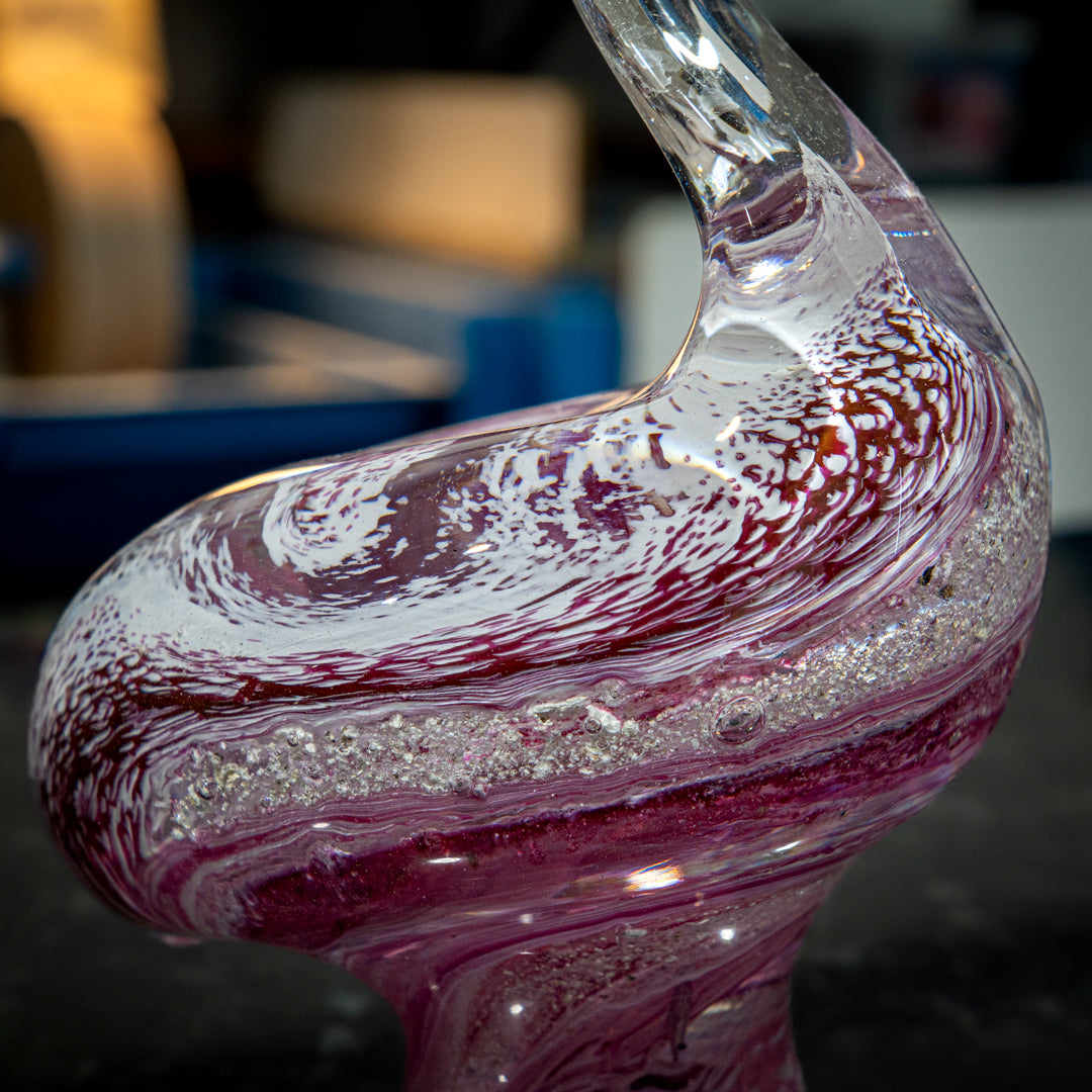 Ashes to Glass Flamingo Sculpture