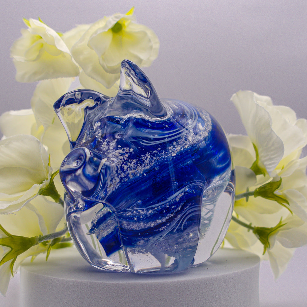 Ashes to Glass Pig - Royal Blue & Baby Blue