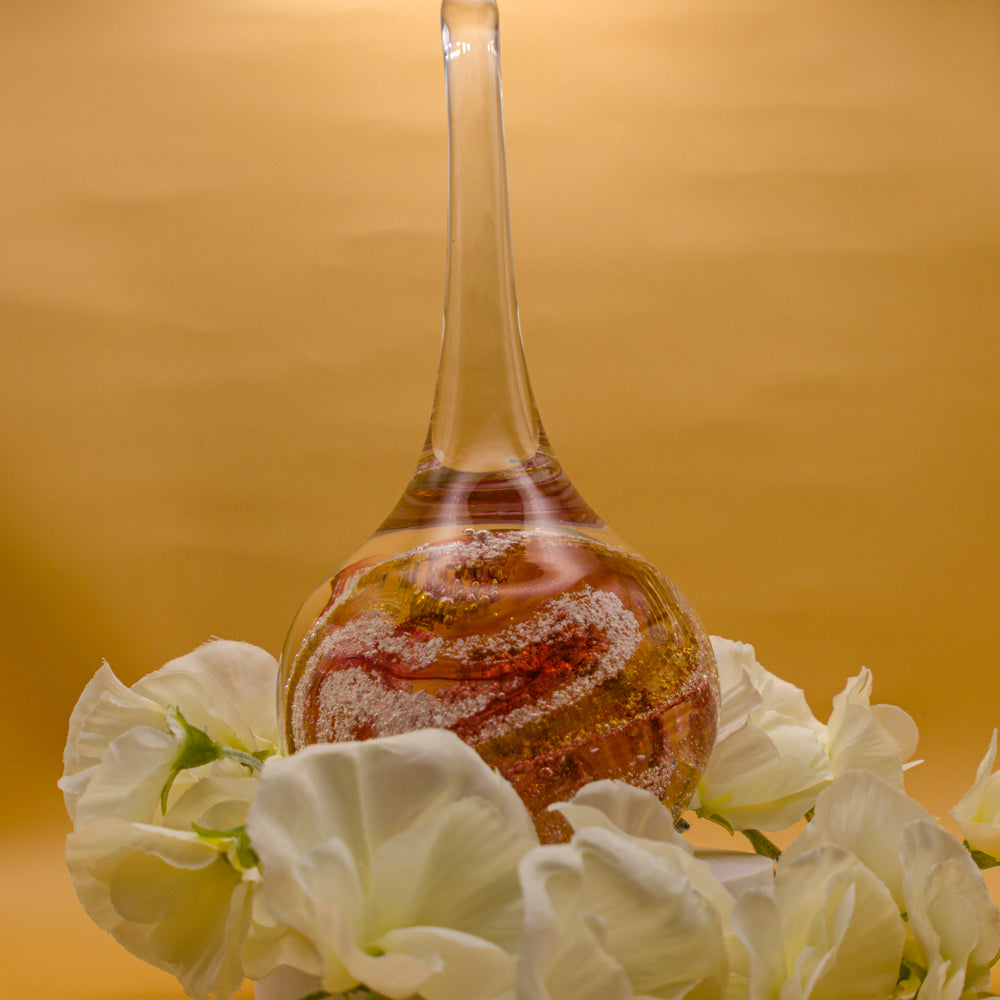 Ashes to Glass Ring Stand - Garnet & Gold