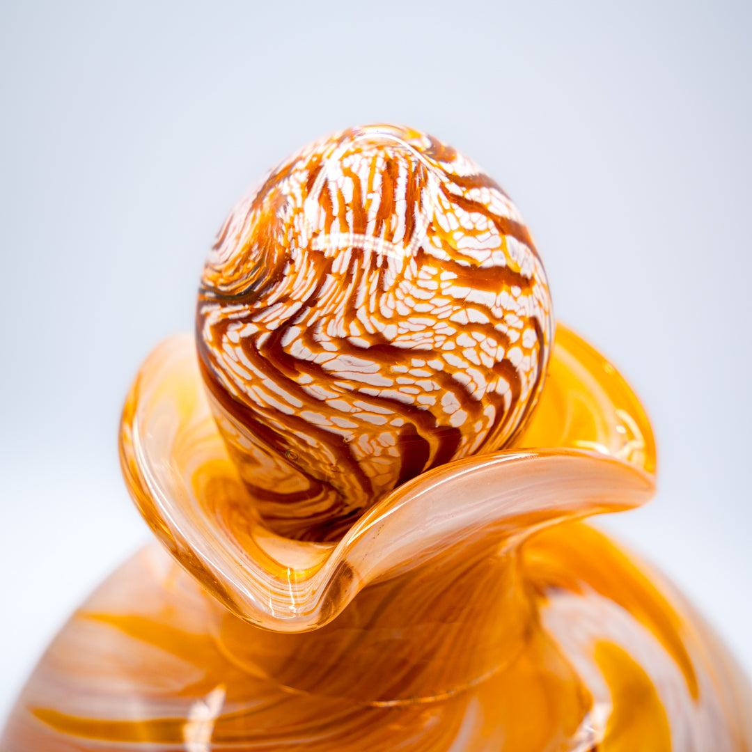 Glass Urn - Orange