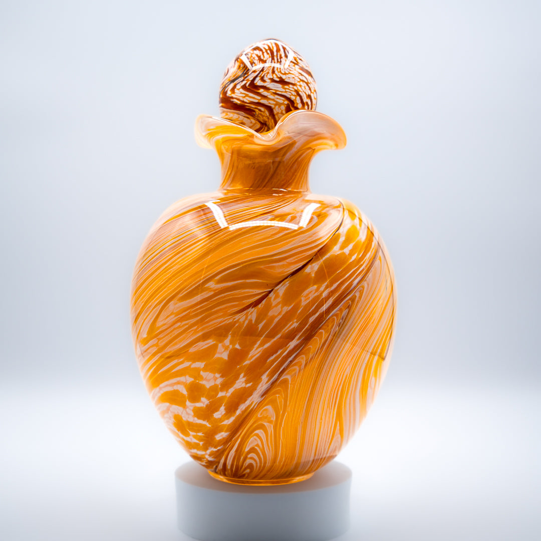 Glass Urn - Orange