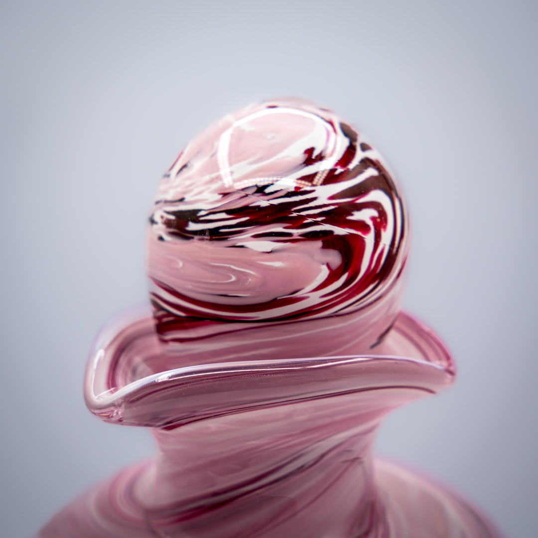 Glass Urn - Ruby & Baby Pink