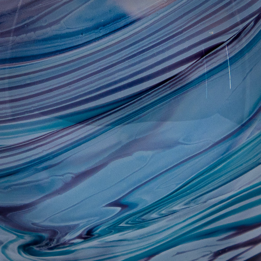 Glass Urn Colour - Turquoise & Purple