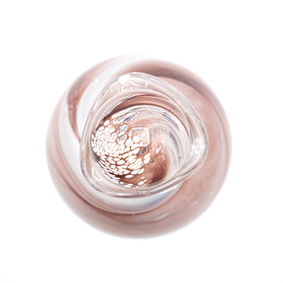 Glass Urn_Small - Mocha White