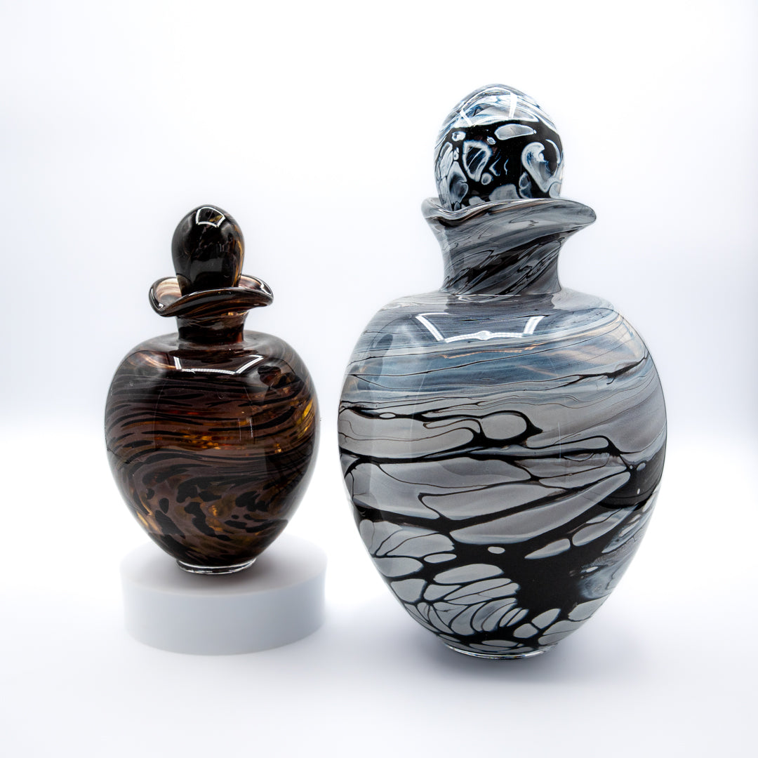Glass Urn Small - Tortoise Shell & Mocha