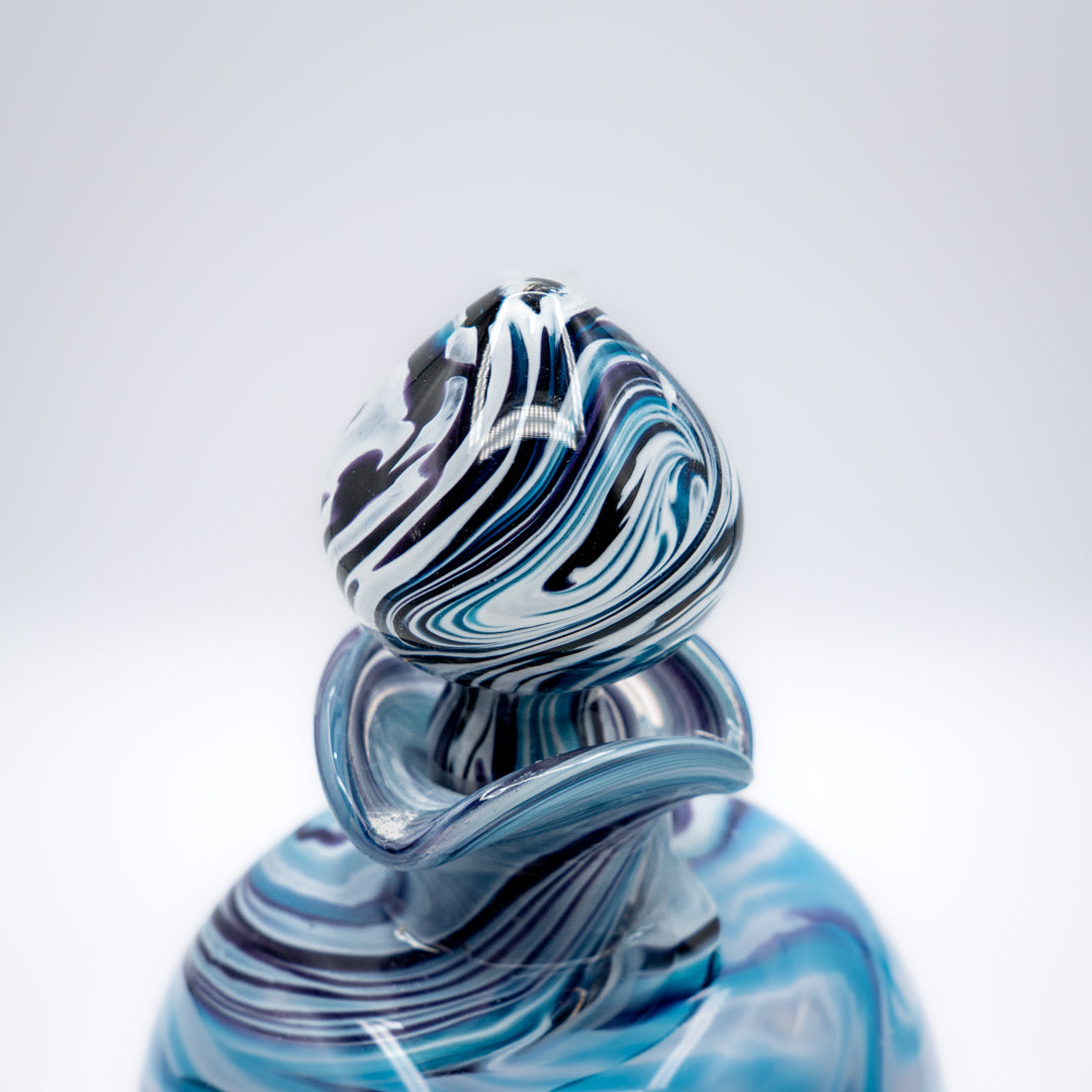 Glass Urn Small - Turquoise & Purple