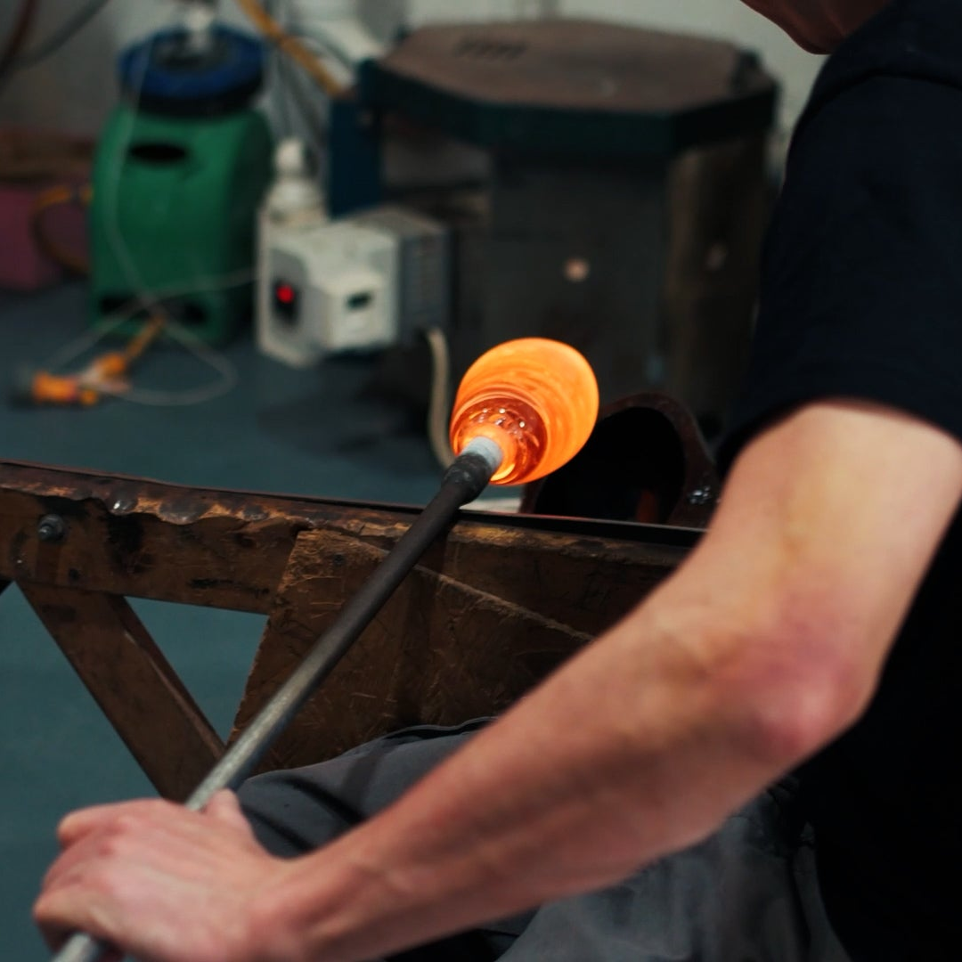 Ashes to glass wave being produced
