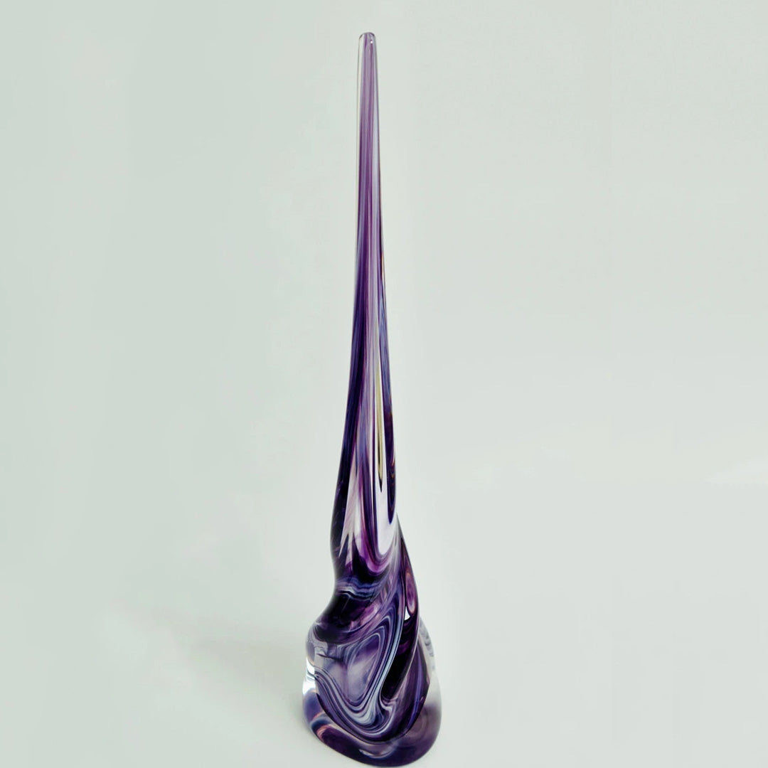 Vortex Sculpture Amethyst & White