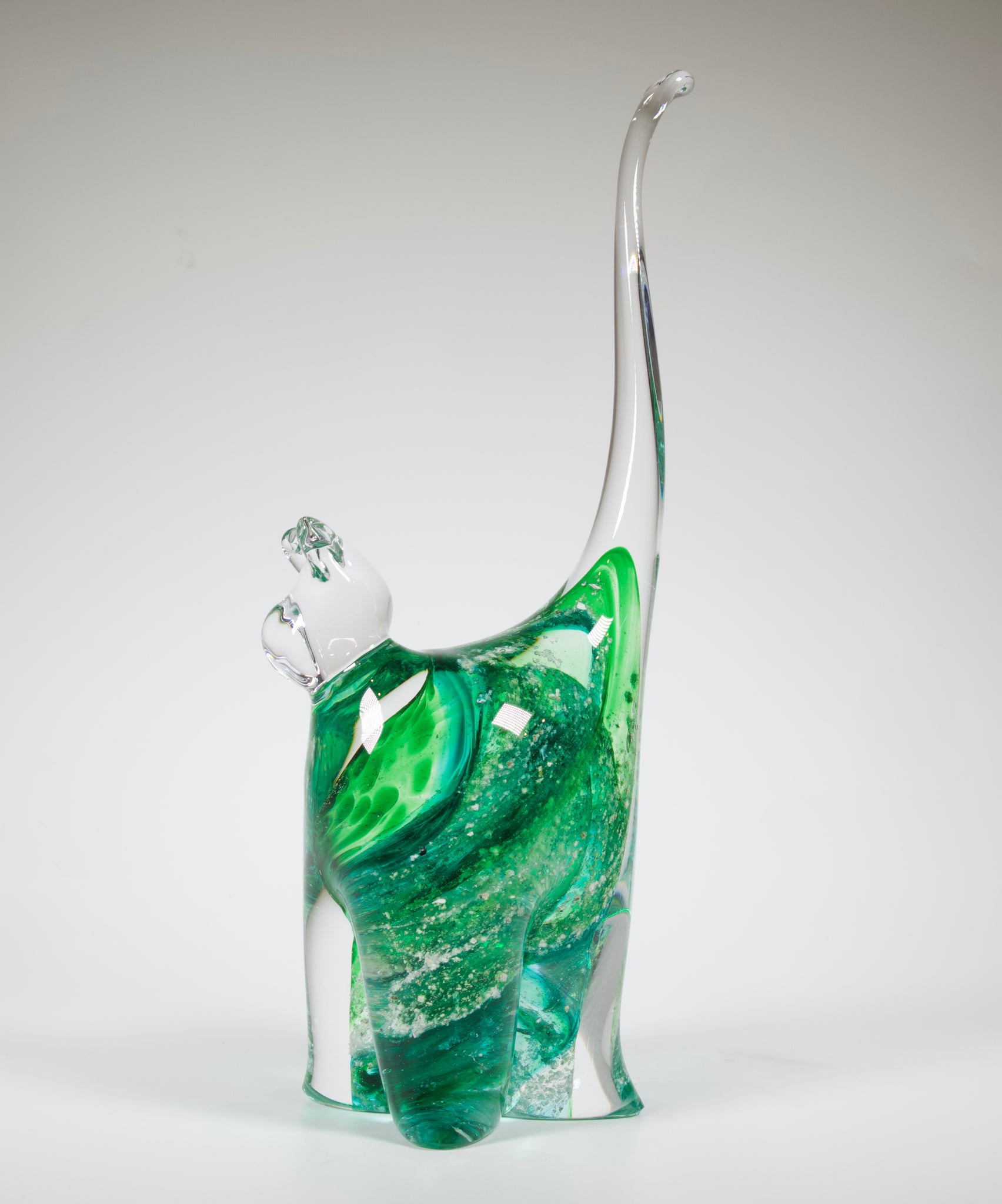 Cremation Ashes Glass Cat