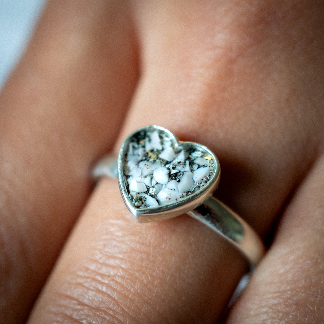 Ashes Ring - Silver Heart
