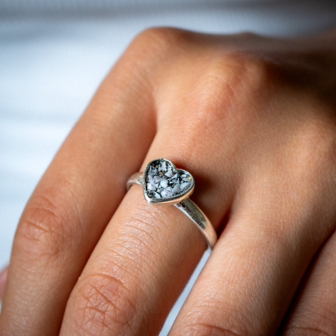Ashes Ring - Silver Heart
