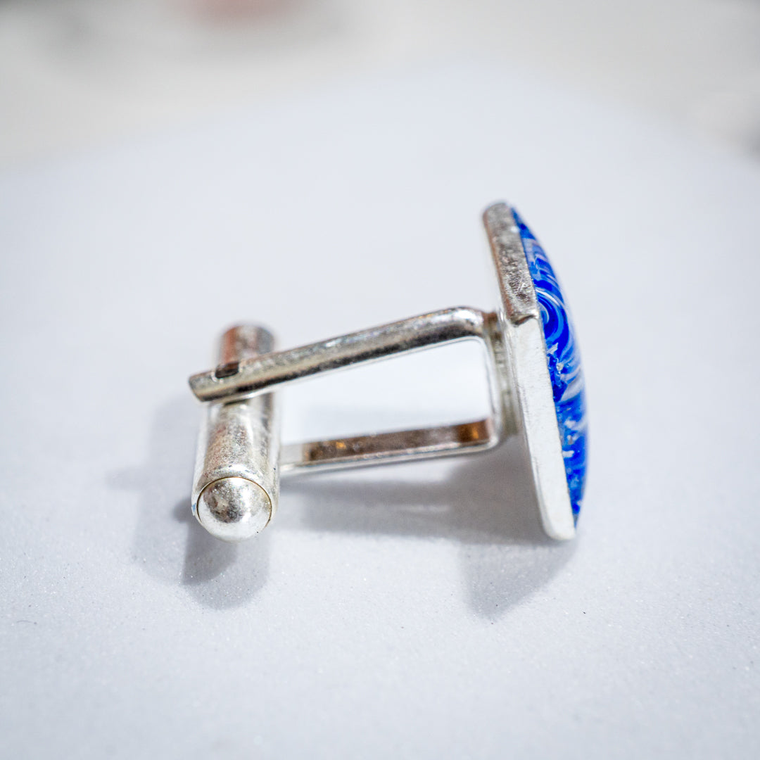 Ashes Square Cufflinks - Lapis Blue & Baby Blue