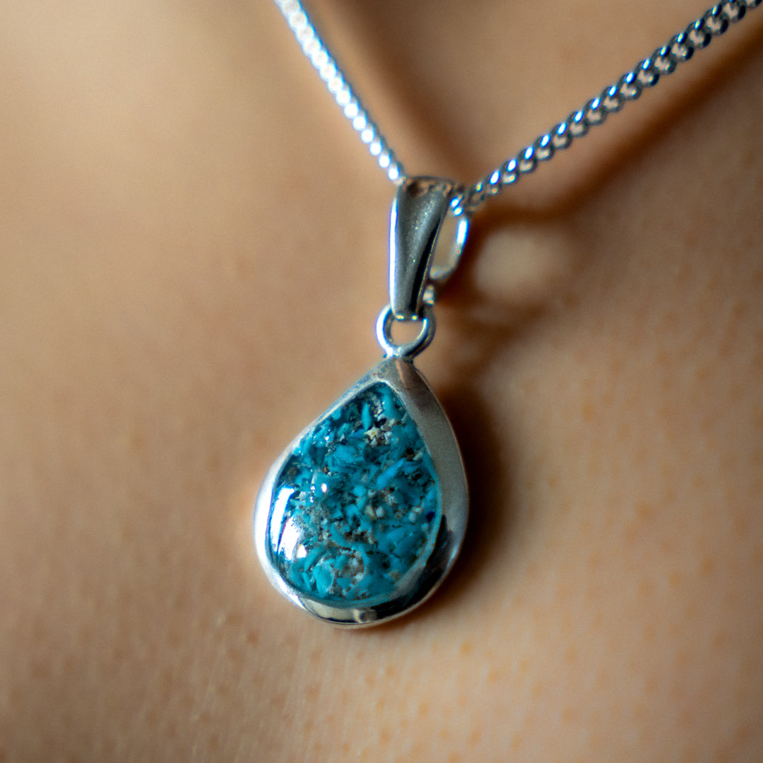 Ashes Tear Drop Pendant Opal Turquoise