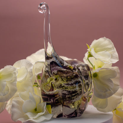 Ashes to Glass Elephant - Royal Blue & Baby Blue