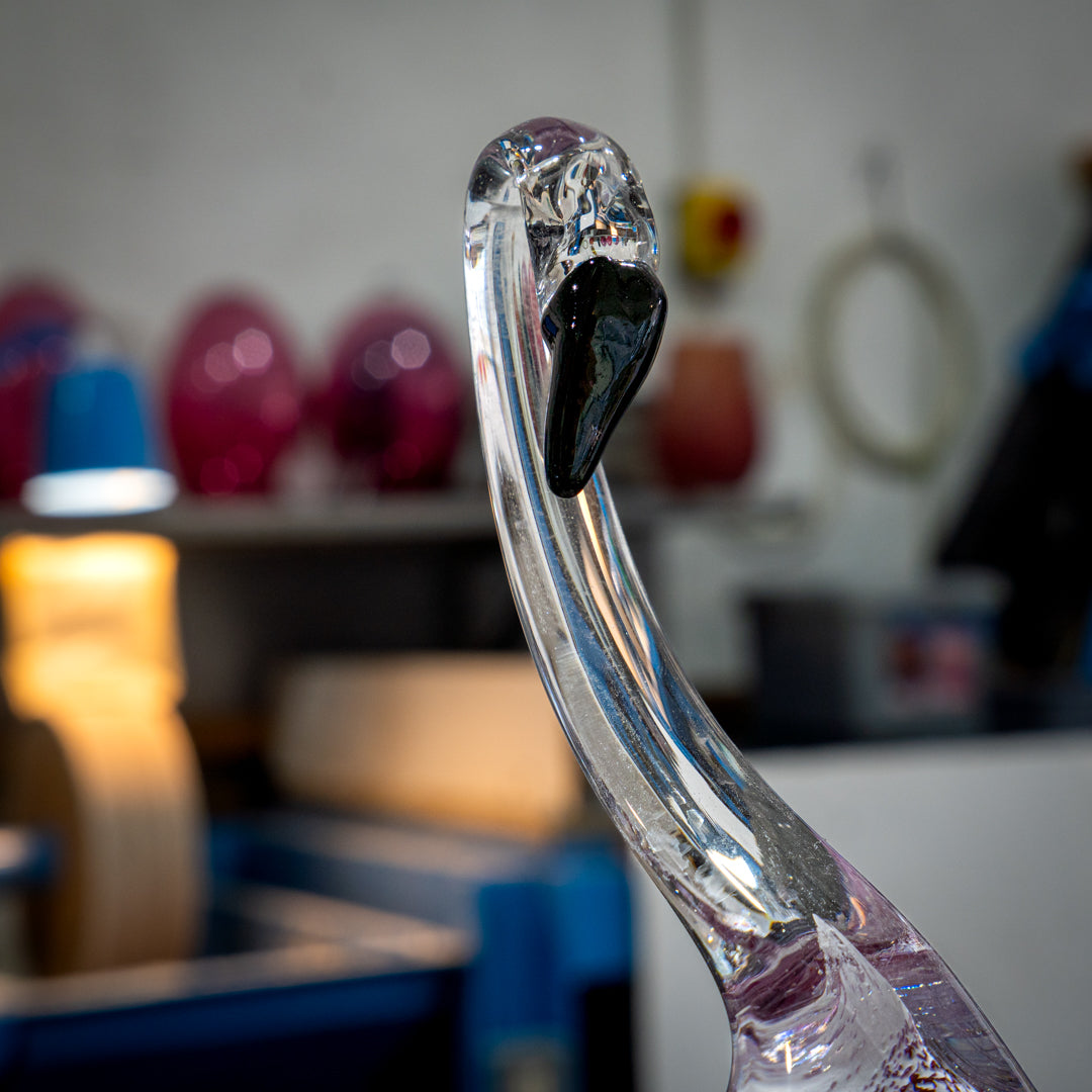 Ashes to Glass Flamingo Sculpture