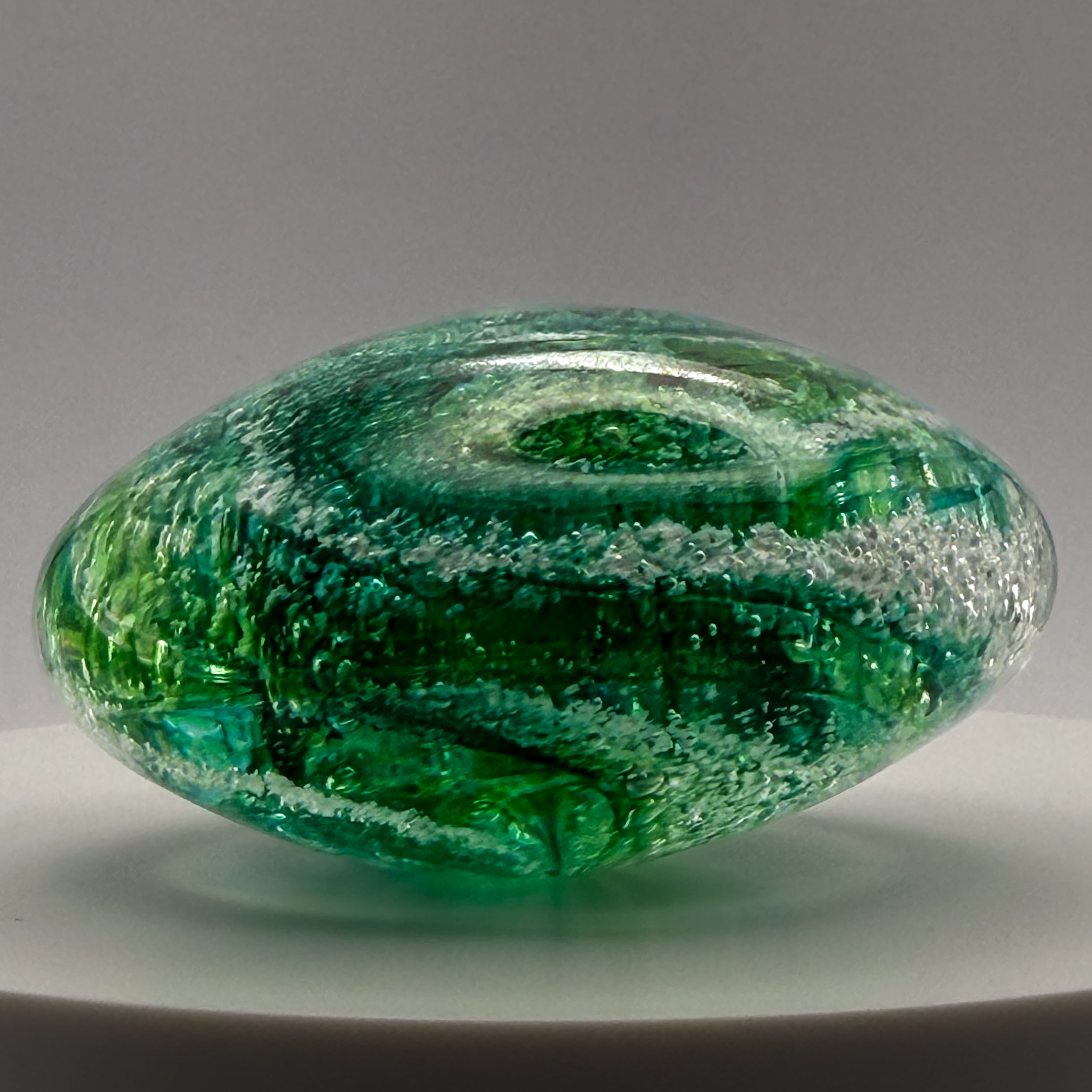 Ashes to Glass Pebble - Spring Greens