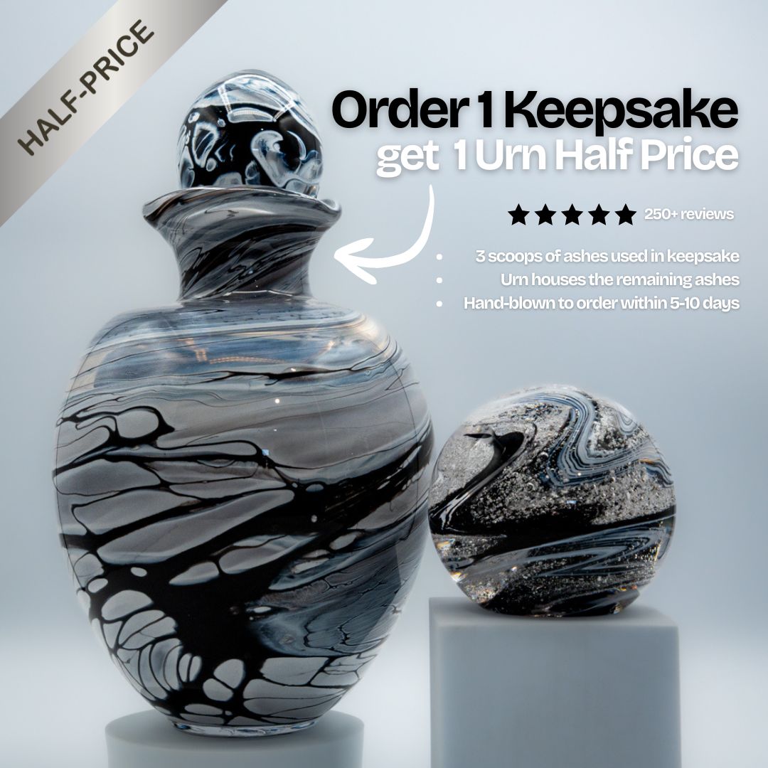 Buy 1 Keepsake and get 1 Urn Half Price
