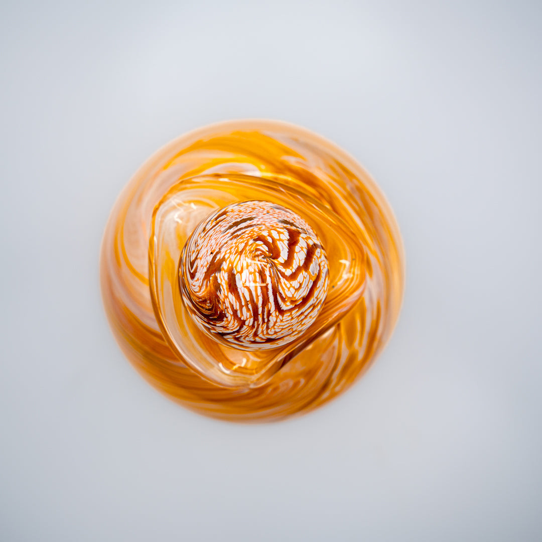 Glass Urn - Orange
