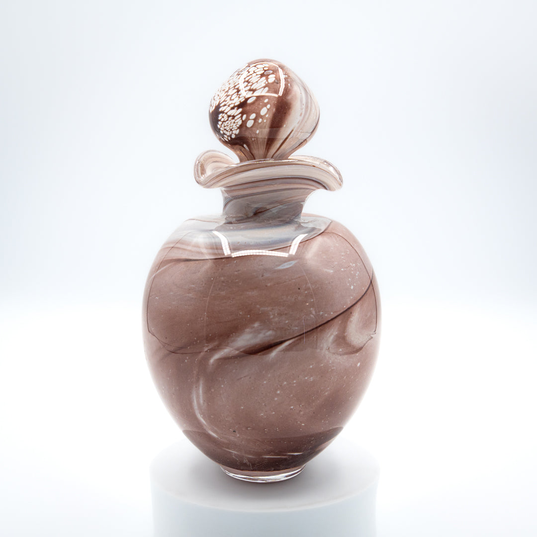 Glass Urn_Small - Mocha White
