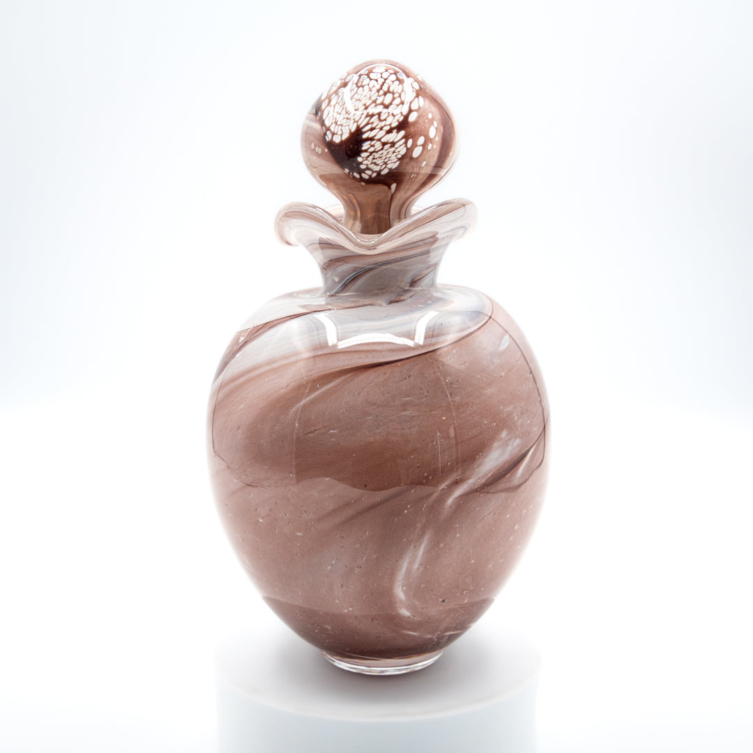 Glass Urn_Small - Mocha White