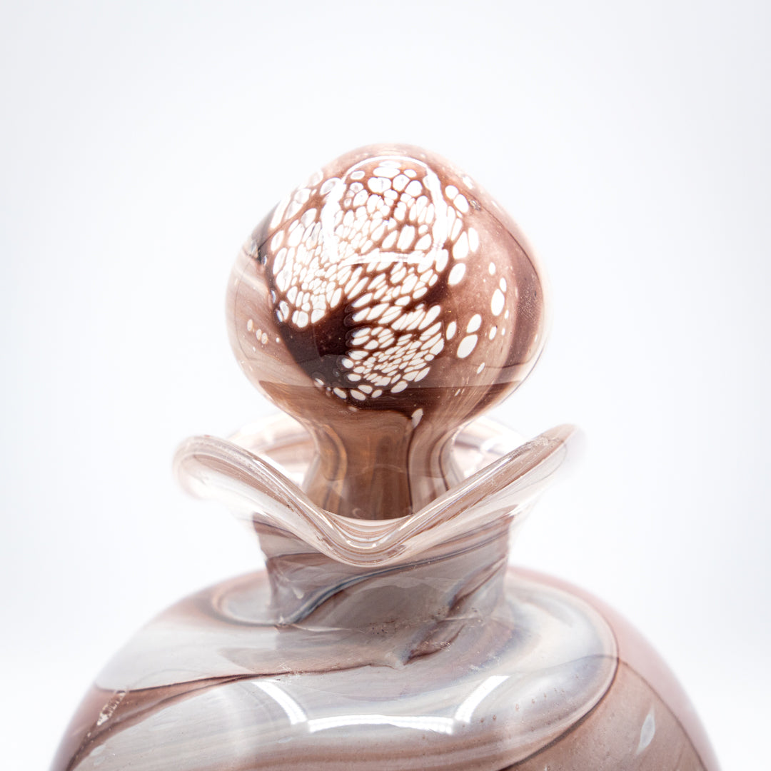 Glass Urn_Small - Mocha White