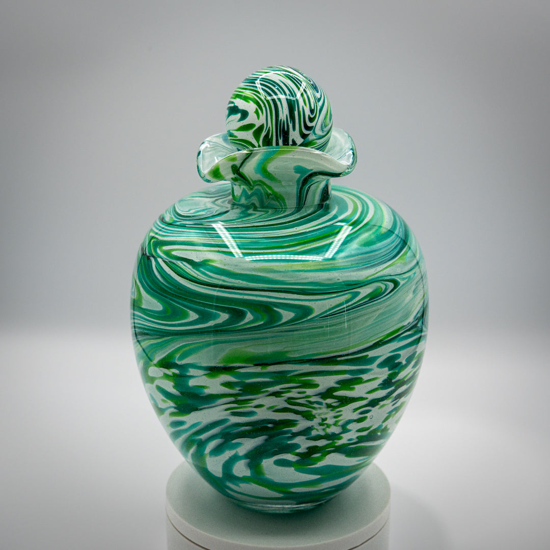 Handmade Glass Urn