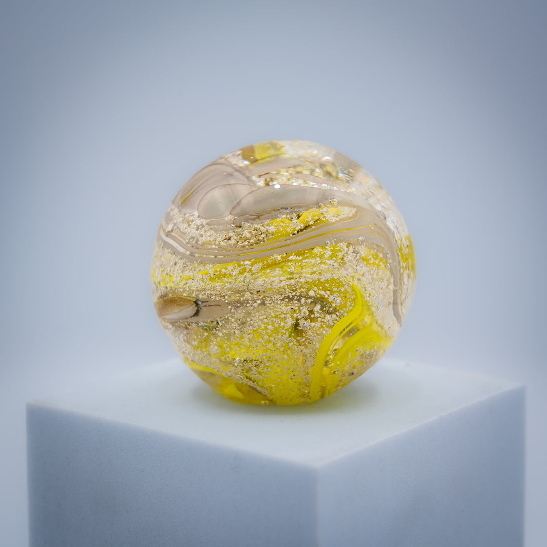 Mini Ashes to Glass Round Paperweight