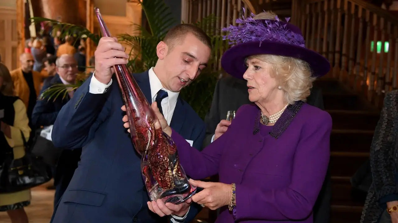 Stuart Wiltshire and Queen Camilla & the Vortex Sculpture