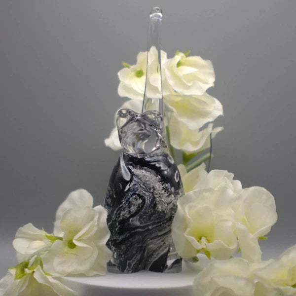 Ashes to Glass Cat-Cremation Ashes Glass-Stuart Wiltshire Glass Outlet-Marbled with Ashes-Stuart Wiltshire Glass Ltd
