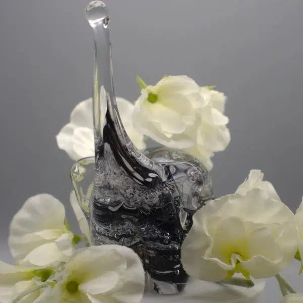 Ashes to Glass Elephant-Cremation Ashes Glass-Stuart Wiltshire Glass Outlet-Marbled with Ashes-Stuart Wiltshire Glass Ltd
