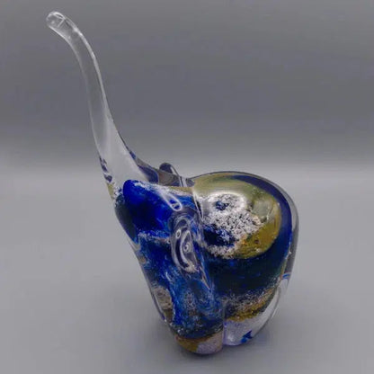 Ashes to Glass Elephant - Royal Blue & Baby Blue
