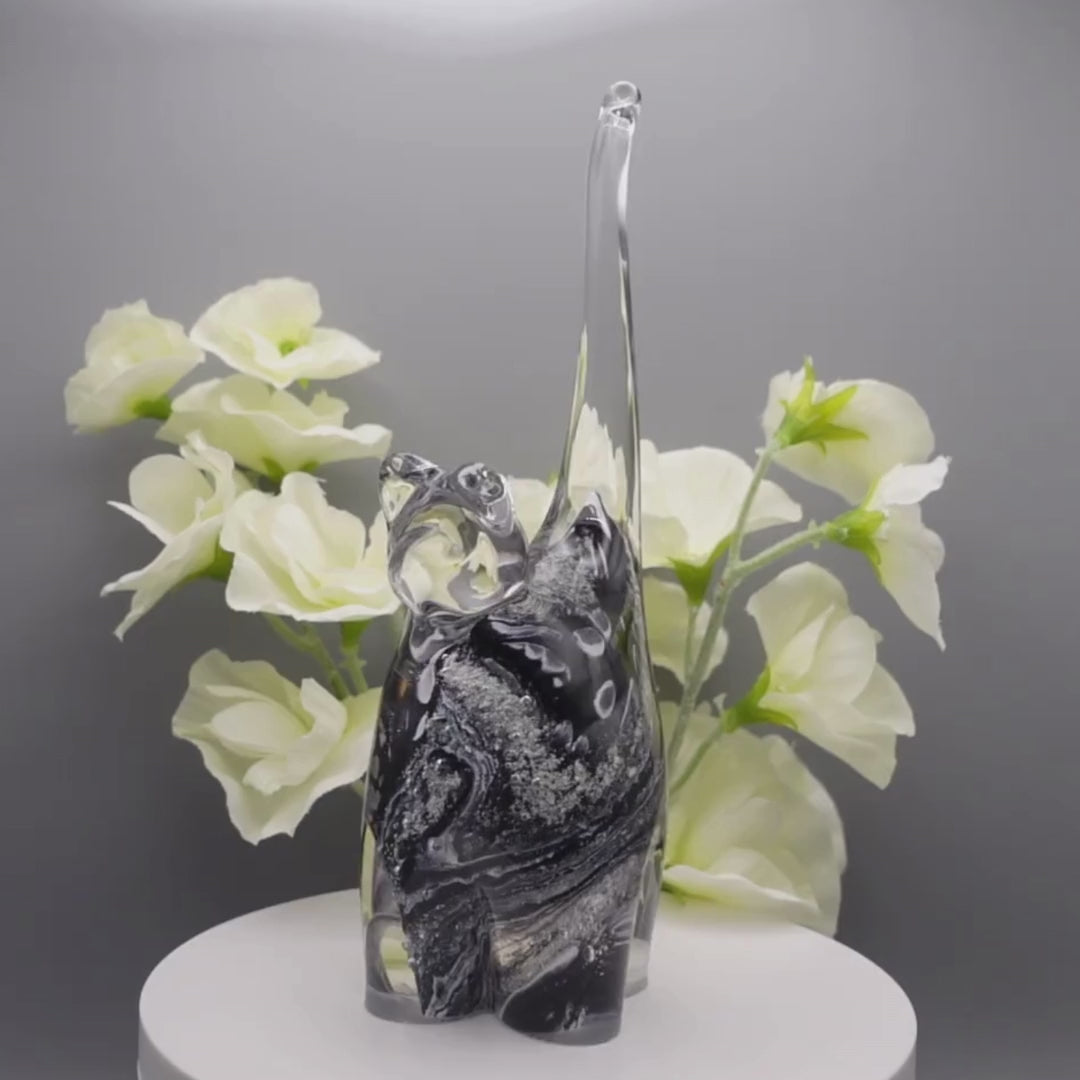 Ashes to glass cat ornament