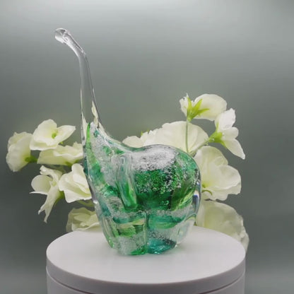 Ashes to Glass Elephant - Royal Blue & Baby Blue