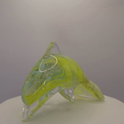Ashes to glass dolphin