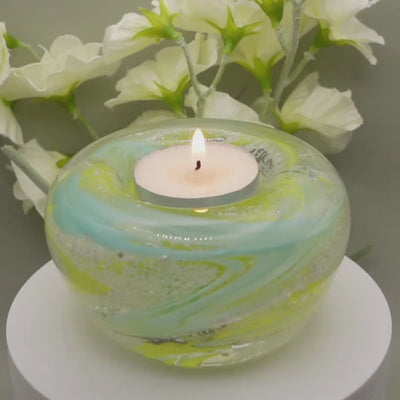Ashes to glass candle holder