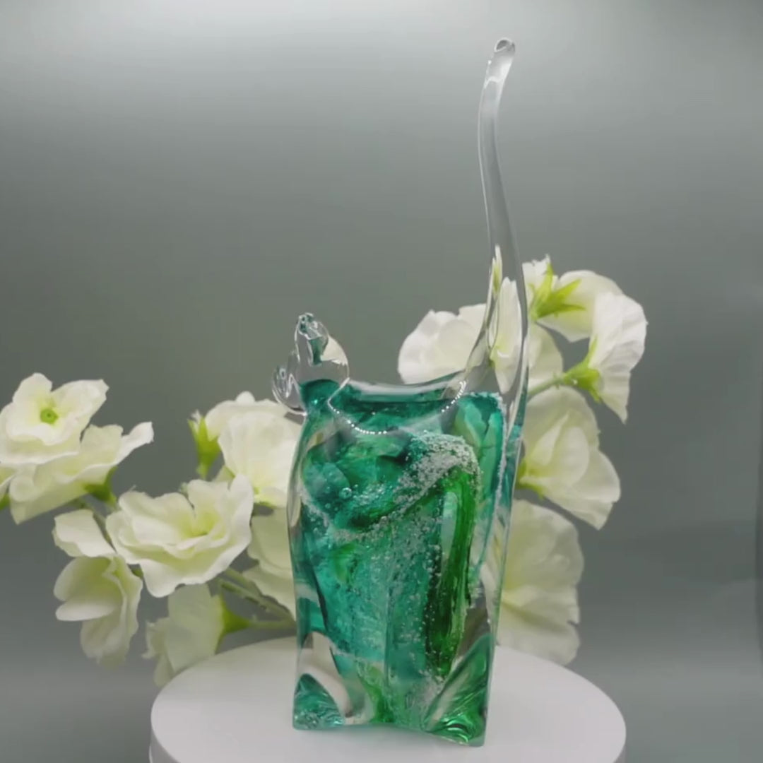 Ashes to glass cat ornament
