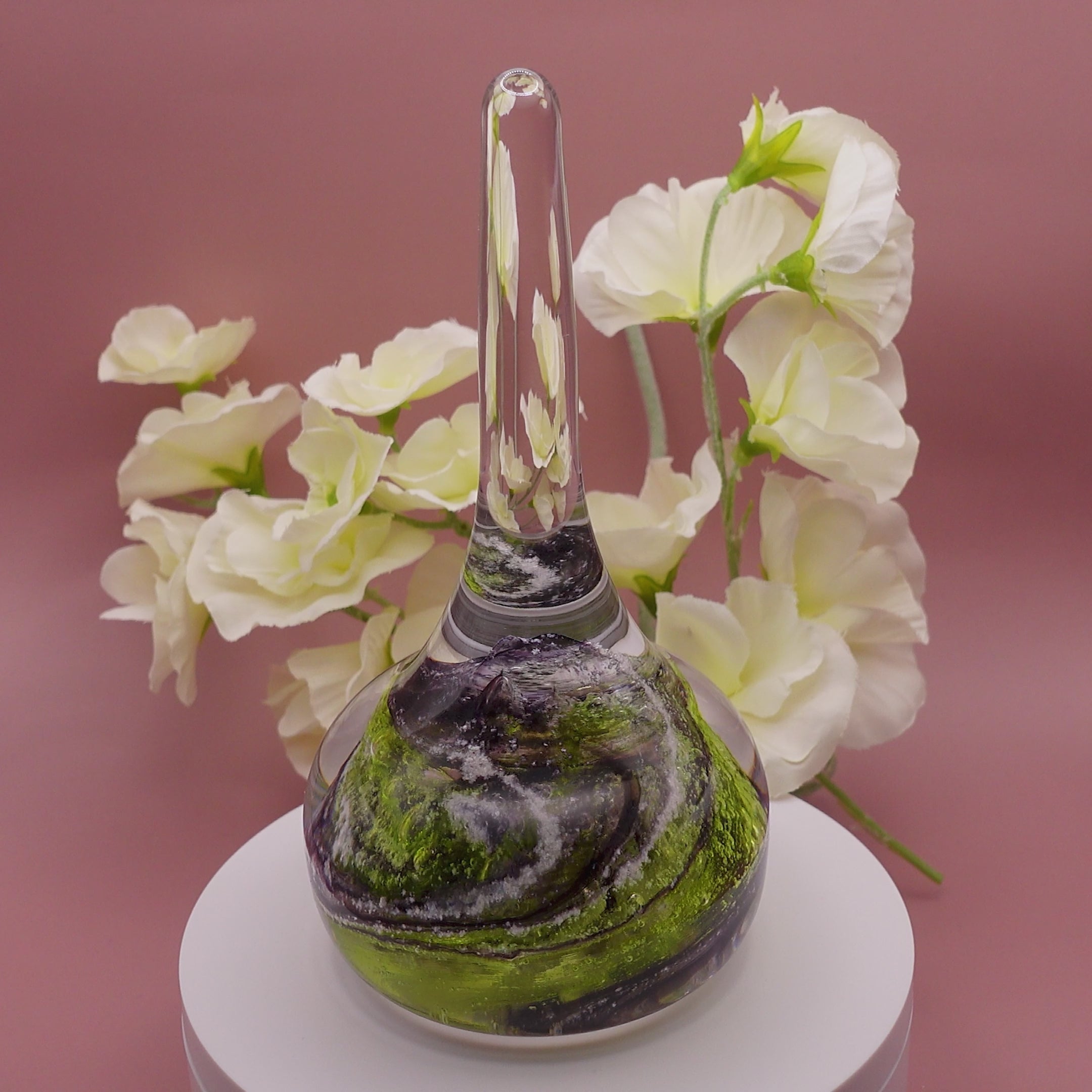 Ashes to glass ring stand