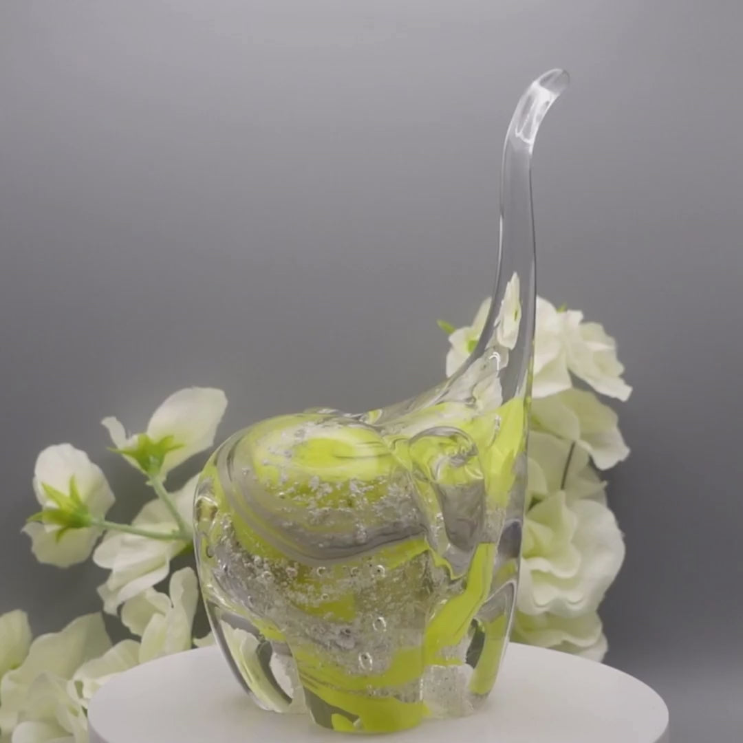 Ashes to glass elephant