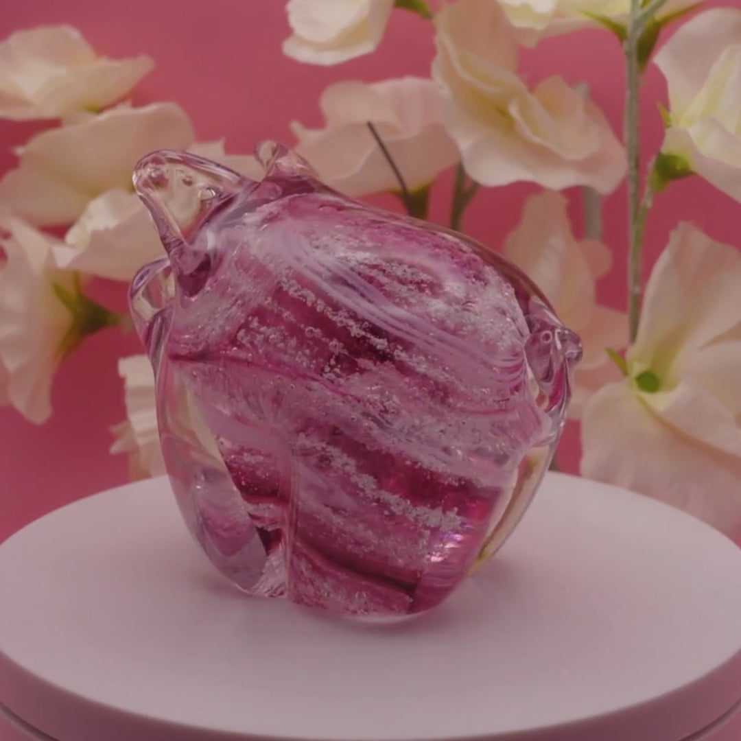 Ashes to glass pig