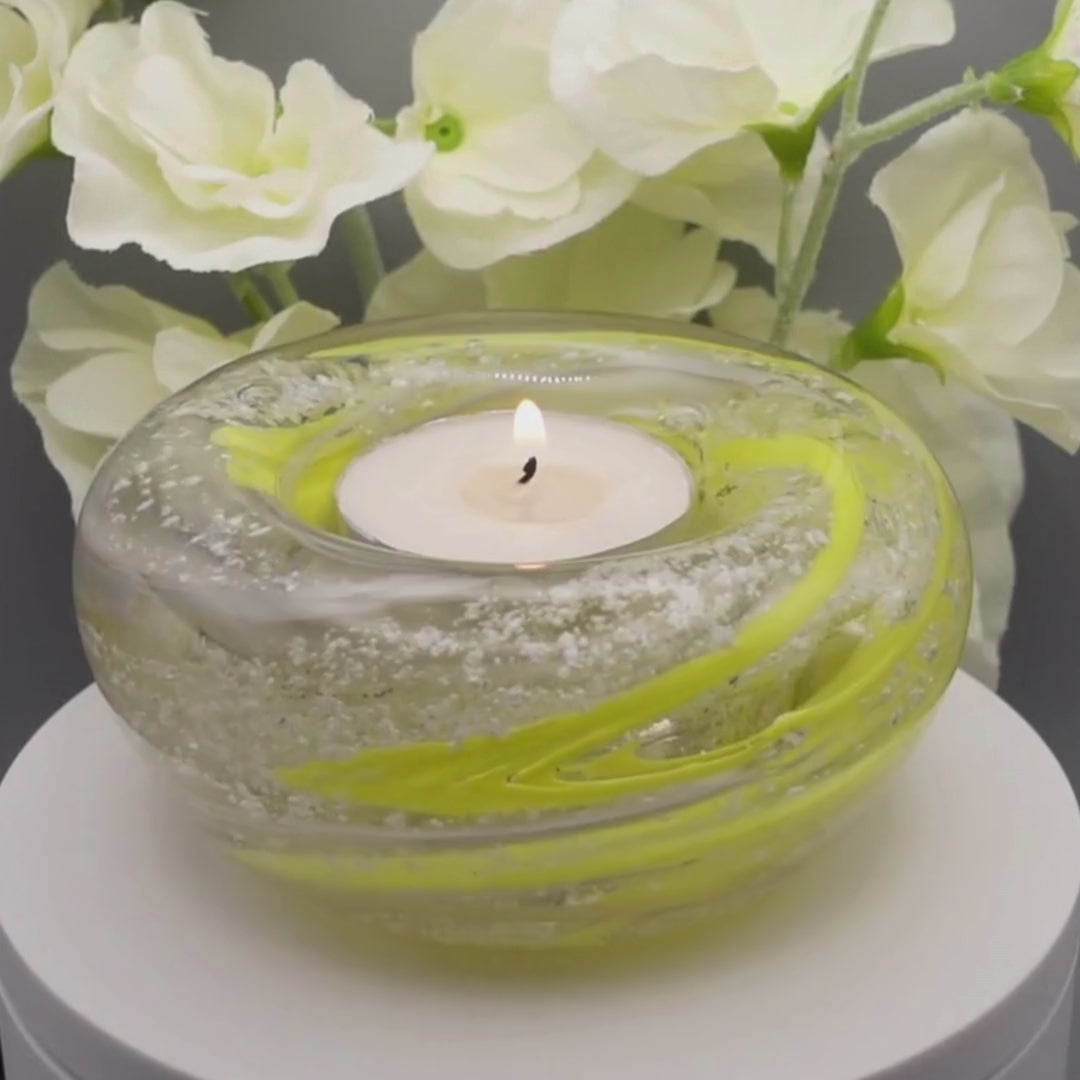 Ashes to glass candle holder