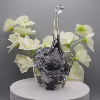 Ashes to glass elephant