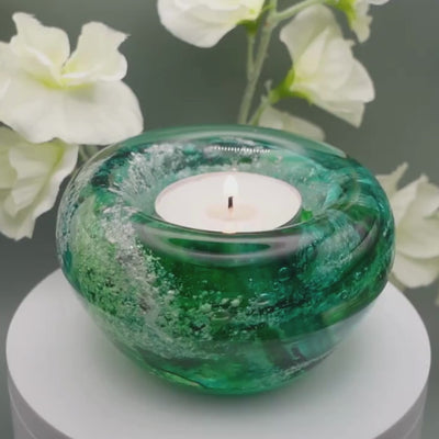 Ashes to glass candle holder