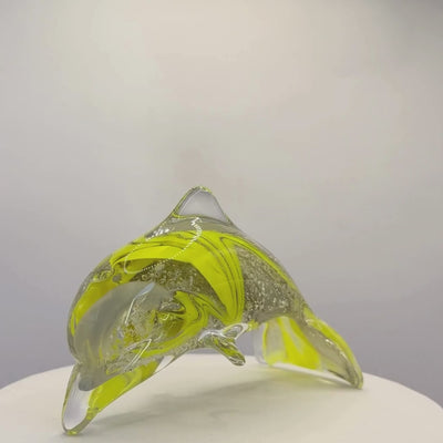 Ashes to glass dolphin