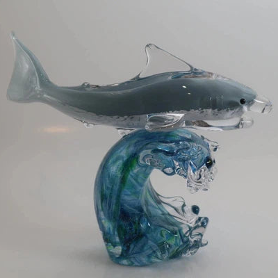 Shark Surfing a Wave