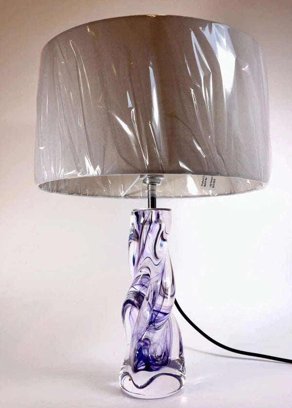 Vortex Table Lamps-Table lamps-Stuart Wiltshire Glass Outlet-Ruby-Medium-Stuart Wiltshire Glass Ltd